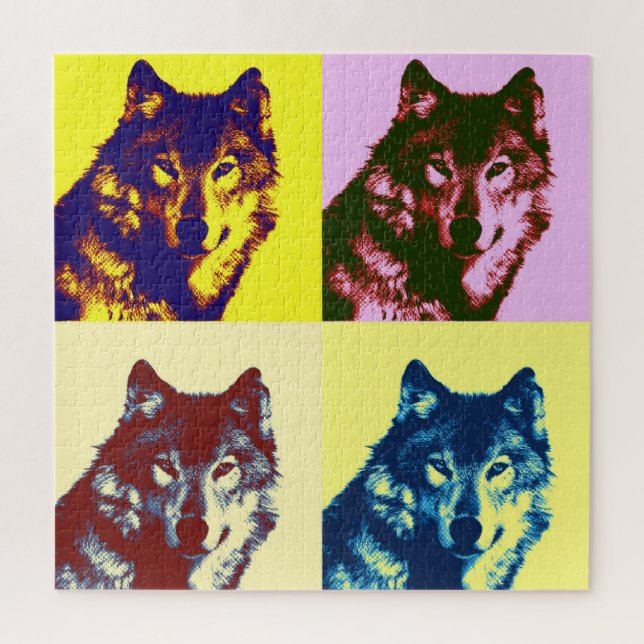 Puzzle Wolf Pop Art - Wild Animals Art (Vertical)