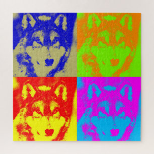 Puzzle Wolf Pop Art - Wild Animaux Art