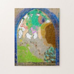 Puzzle Woman in the Window, Redon