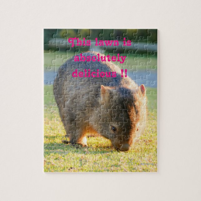 Puzzle Wombat Funny mignonne Australian Nature Photograph (Vertical)