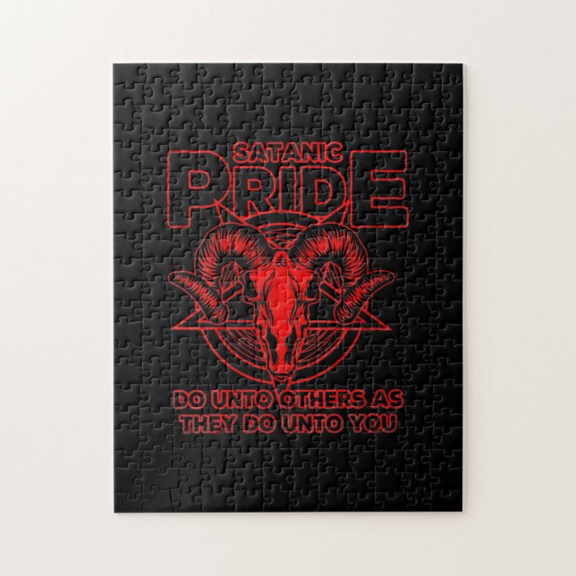 Puzzle Womens Satanism Pagan Goat Satan (Vertical)