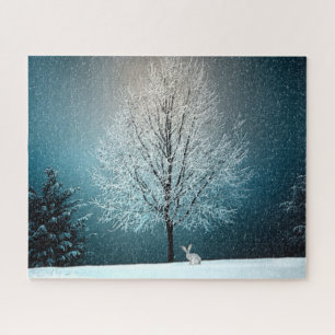 Puzzle Wonderland d'hiver avec lapin
