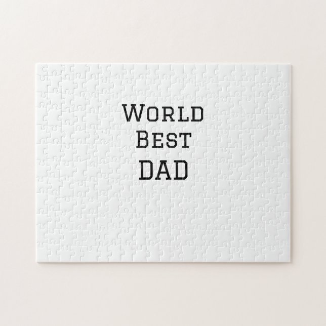 Puzzle World best DAD PÈRE ajouter nom texte sport (Horizontal)