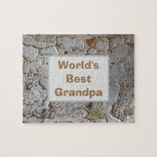 Puzzle Worlds Best Grandpa Tree Bark Photo Rustic Outdoor