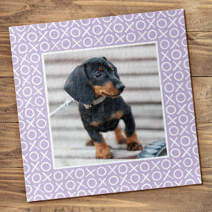 Puzzle XOXO Pinceau personnalisé Photo de chien Violet Mo
