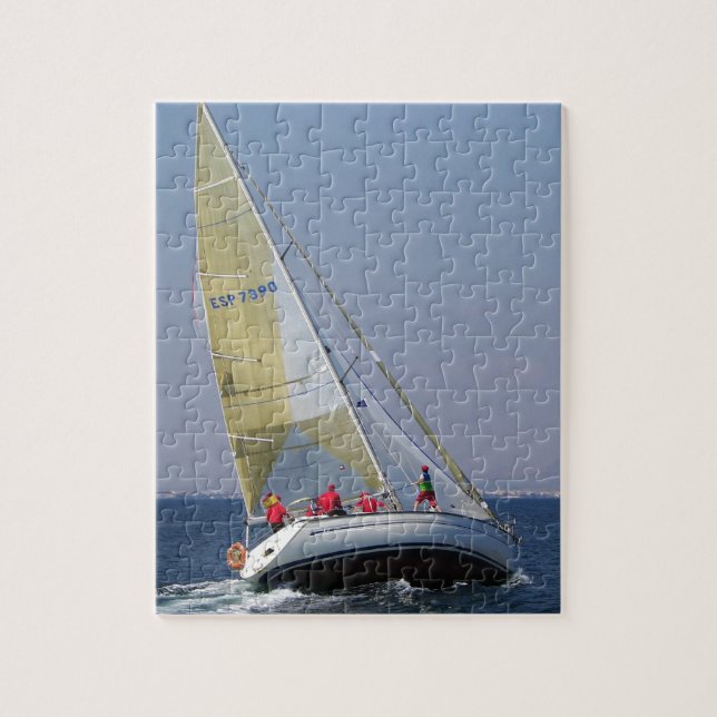 Puzzle Yacht d'emballage par derrière (Vertical)