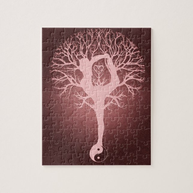Puzzle Yang de Yin, arbre de la vie, yoga, harmonie (Vertical)