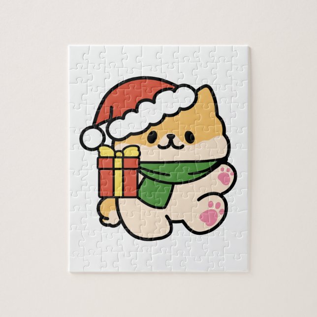 Puzzle Yappy Howlidays - Jote Christmas Dog Cartoon (Vertical)