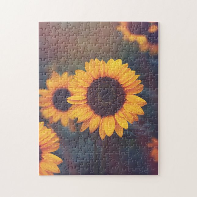 Puzzle Yellow Hardy Sunflower Meilleures photos de tourne (Vertical)