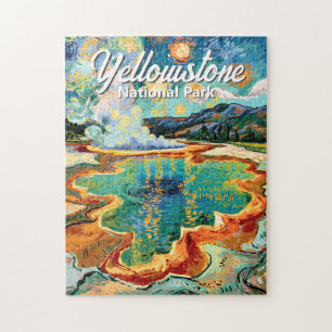 Puzzle Yellowstone Grand Prismatic Van Gogh Coloré