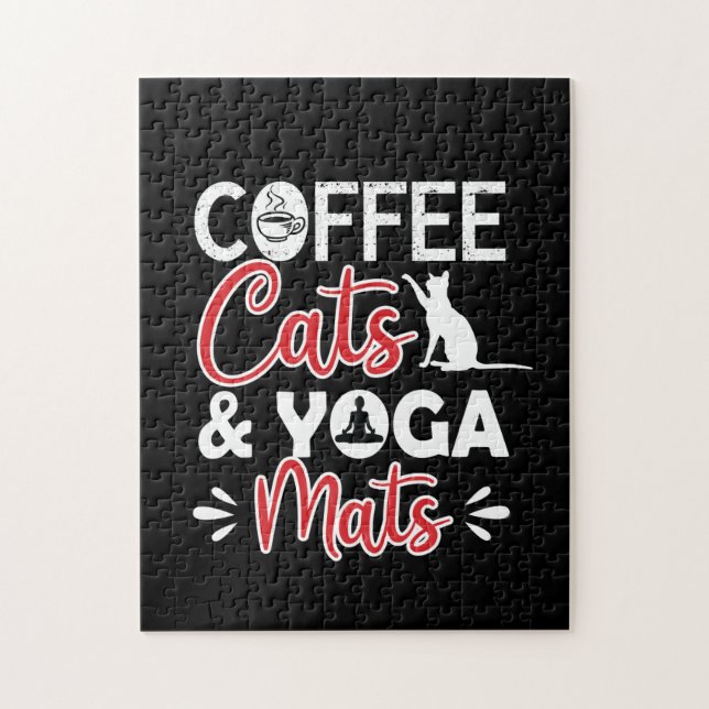 Puzzle Yoga Lover | Café Et Mats De Yoga (Vertical)