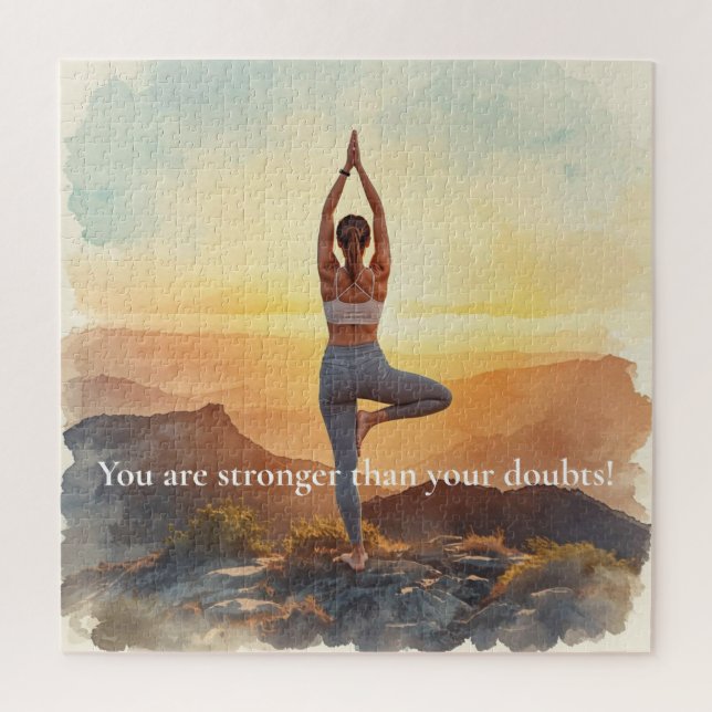 Puzzle Yoga Woman- Mindfulness Morning  (Vertical)