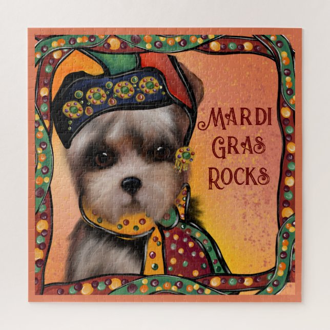 Puzzle Yorkie Poo (Vertical)