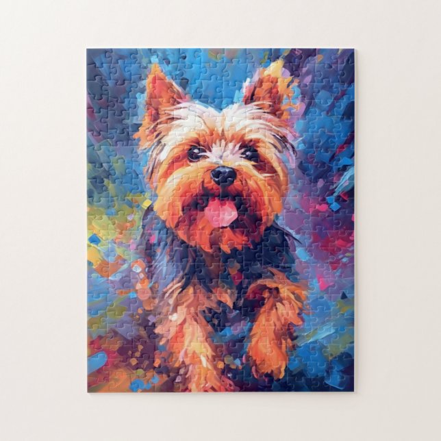Puzzle Yorkshire coloré Terrier (Vertical)