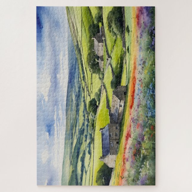 Puzzle "Yorkshire Meadowsong" Paysage Yorkshire Dales (Vertical)