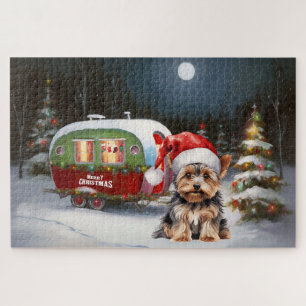 Puzzle Yorkshire Terrier Caravan Christmas Adventure