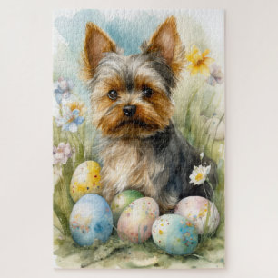 Puzzle Yorkshire Terrier Chien Avec Oeufs De Pâques Vacan