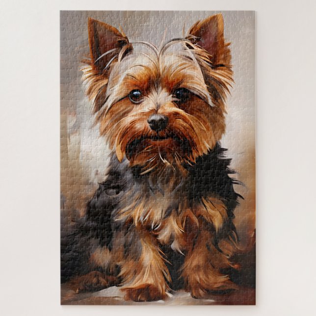 Puzzle Yorkshire Terrier Realisme Art Portrait (Vertical)