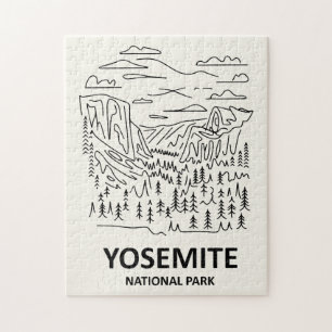 Puzzle Yosemite National Park Dessin au Trait
