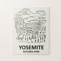 Yosemite National Park Line Art