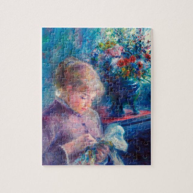 Puzzle Young Woman Sewing (1879) par Pierre-Auguste Renoi (Vertical)