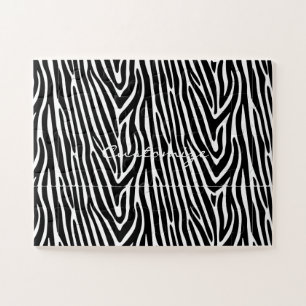 Puzzle Zebra Stripes Motif Thunder_Cove
