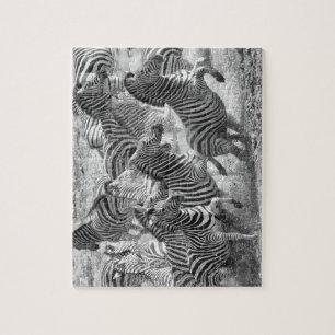 Puzzle Zebras running