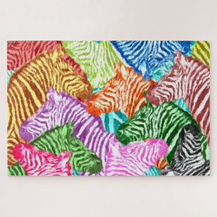 puzzle zèbre coloré