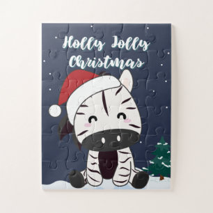 Puzzle Zèbre Noël Zèbres Animaux d'hiver Jigsaw Puzzl