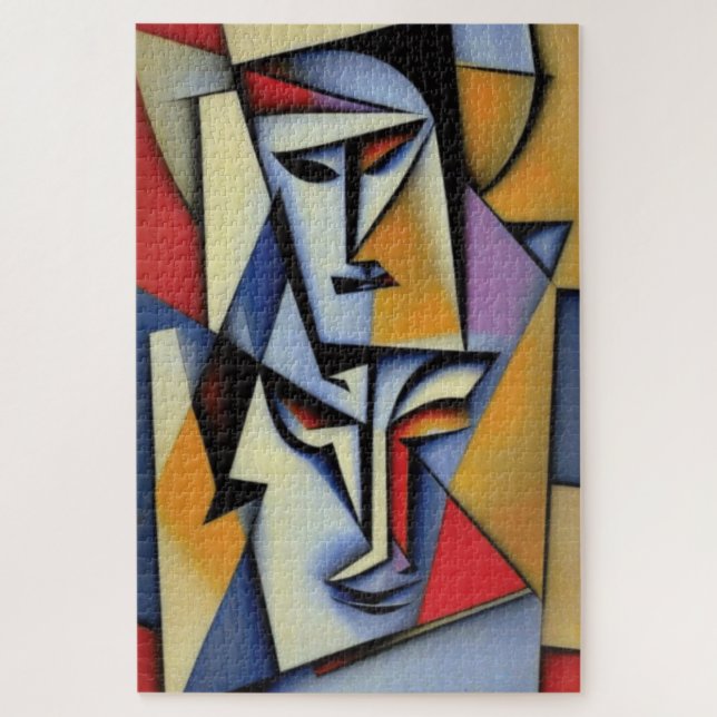 Puzzle Zen Cubist Abstrait (Vertical)