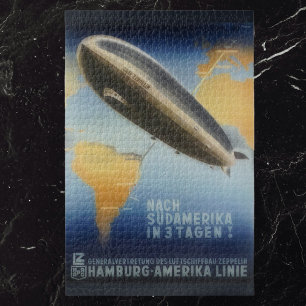 Puzzle Zeppelin au-dessus de l'Atlantique - Publicité Vin