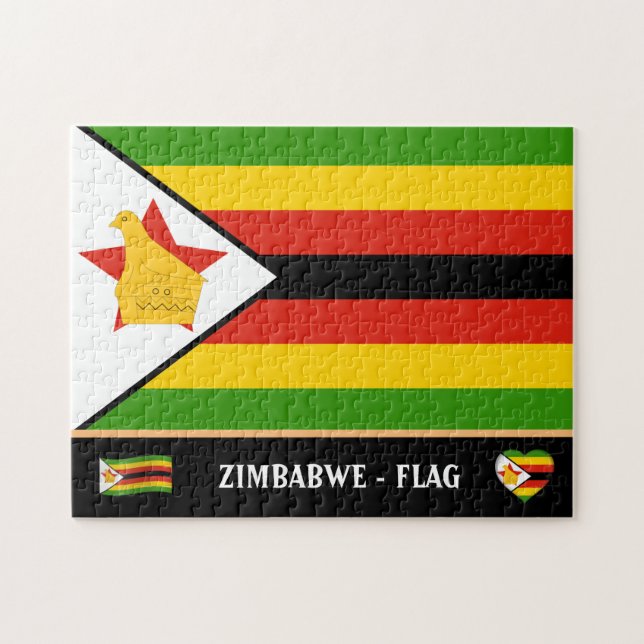 Puzzle Zimbabwe Drapeau & Zimbabwe Pays / Zimbabwe (Horizontal)