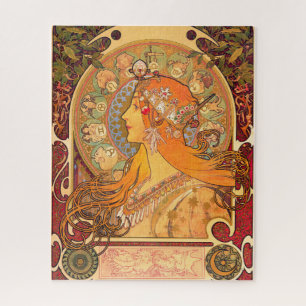 Puzzle Zodiac, 1896 par Alphonse Mucha