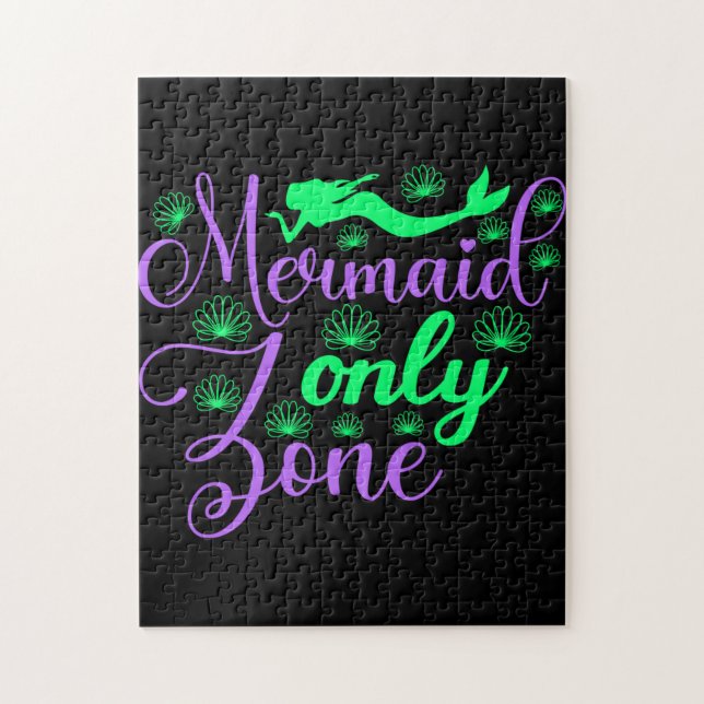 Puzzle Zone de sirène seulement dans Neon Green et Purple (Vertical)