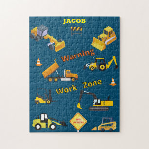Puzzle Zone de travail d'avertissement de construction av