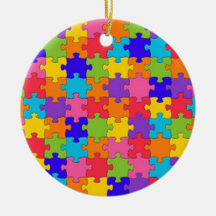 Puzzled Collection Ceramic Ornament