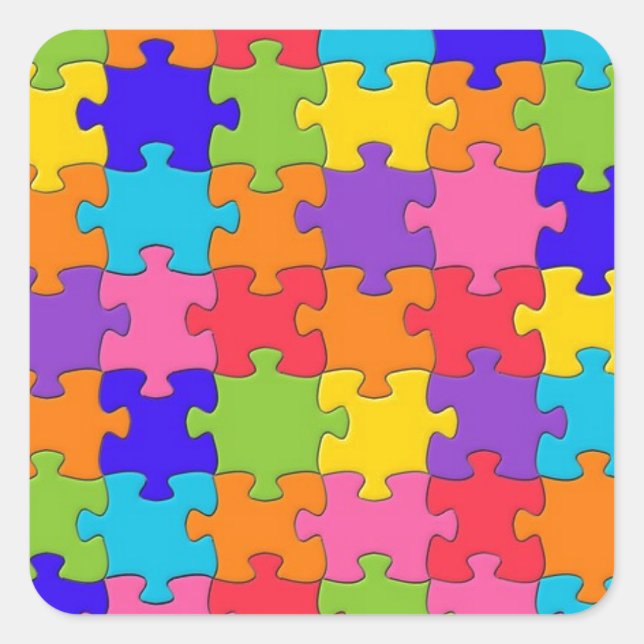 Puzzled Collection Square Sticker (Front)