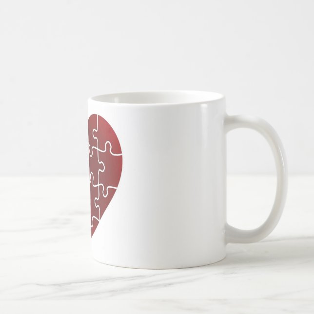Puzzled Hearts Coffee Mug (Right)