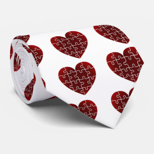 Puzzled Hearts Tie