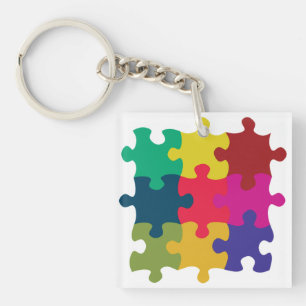 Puzzled Keychain