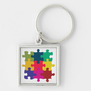 Puzzled Keychain