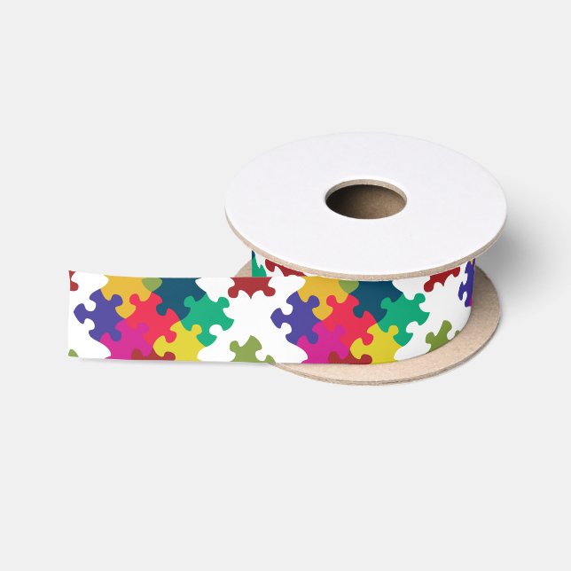 Puzzled Satin Ribbon (Spool)