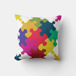 Puzzled Throw Pillow