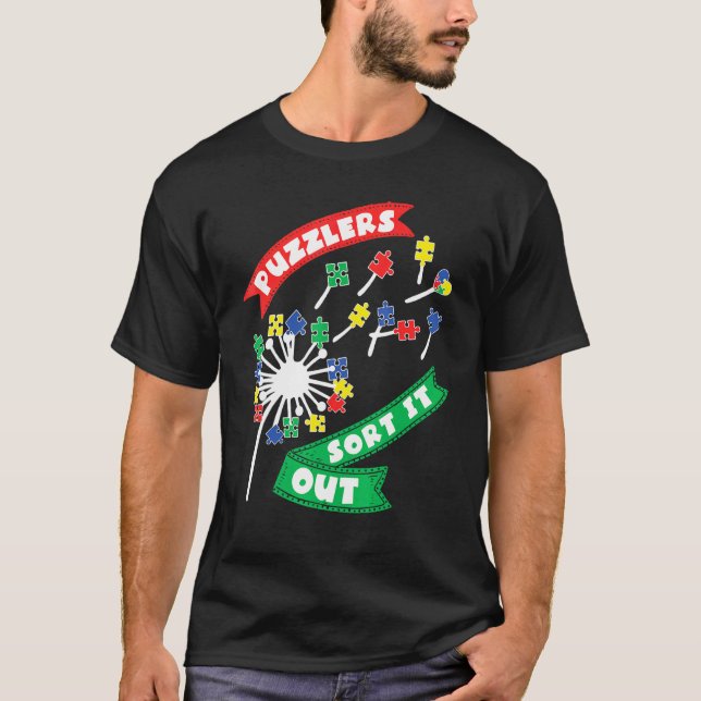 Puzzlers Sort It Out  Jigsaw Puzzle T-Shirt (Front)