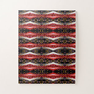 Puzzles Abstract Red Black White