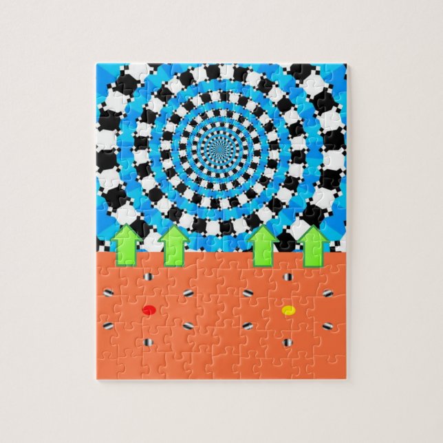 Puzzles Abstrait bleu noir orange (Vertical)