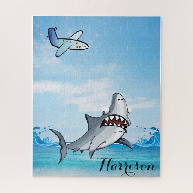 Puzzles Airplane Ocean Shark (Vertical)