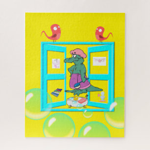 Puzzles Alligator Birds Bubble Bath Bubbles