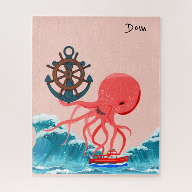 Puzzles Anchor Octopus Waves (Vertical)