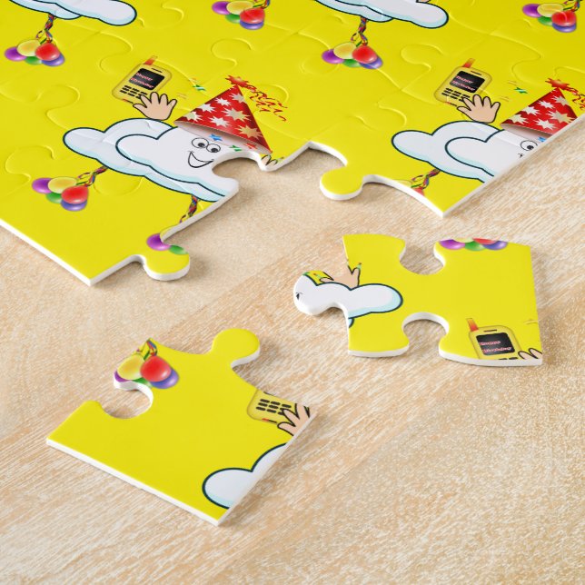 Puzzles Assorted Colours Yellow IPhone Text Cloud (Side)